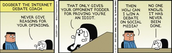 Cartoon about internet debate
