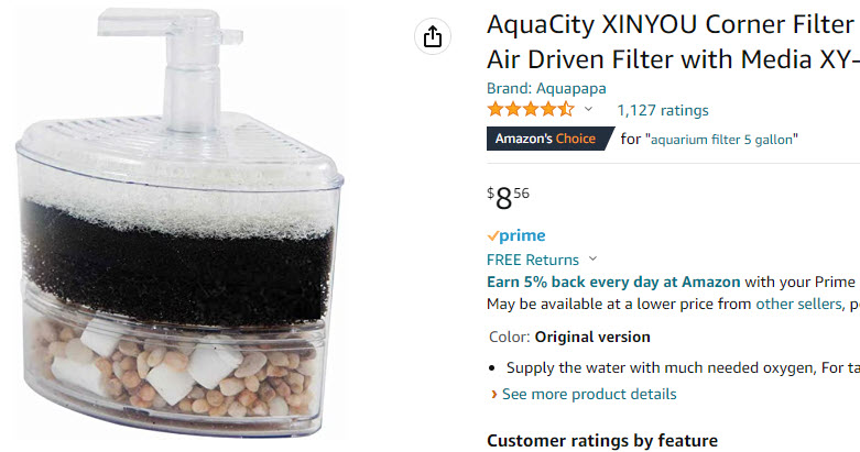 Corner Aquarium Filter